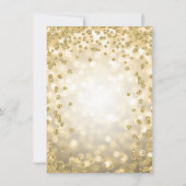 Gold Sweet 16 Save The Date Glitter Lights Invitation (Back)