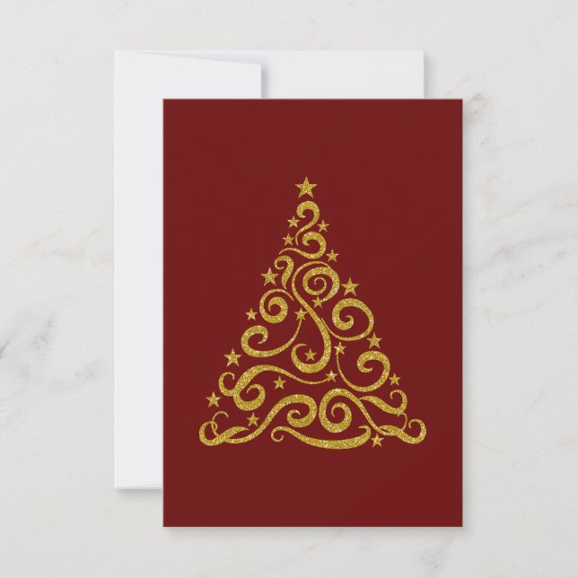 Gold Swirl Christmas Tree (Front)
