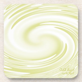 Gold Swirl Coasters by ArtByApril at Zazzle
