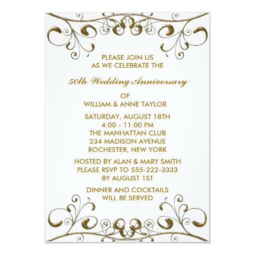 Wedding Anniversary Invitations Sample 8