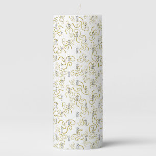 Gold Swirls And Candles Candle