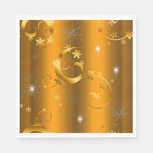 Gold Swirls and Stars Luxurious Christmas