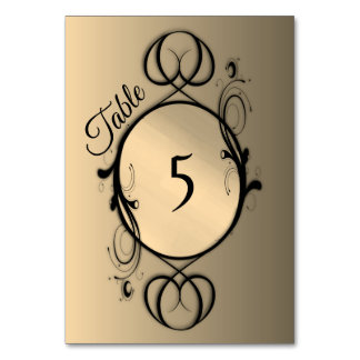 Gold Table Numbers