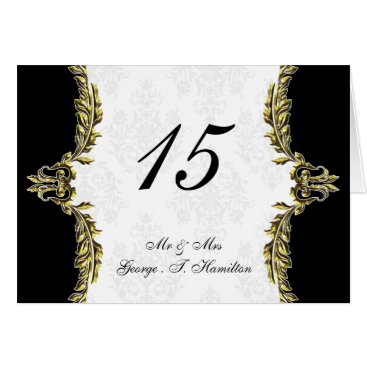 gold table seating card