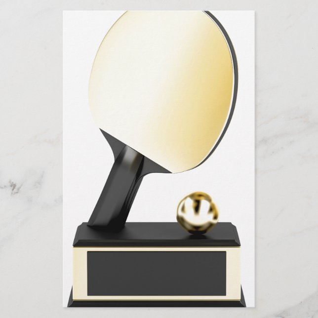 Gold table tennis trophy (Front)