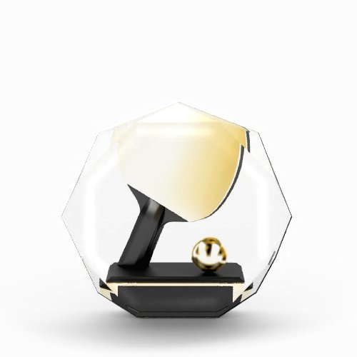 Gold table tennis trophy acrylic award