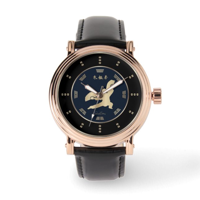 Gold Tai Chi Fan Luxury  Watch (Front)