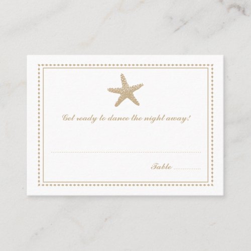 Graceful Starfish | Seating Escort Card Business Card