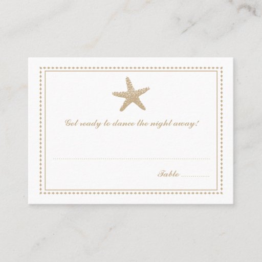 Customizable Graceful Starfish | Seating Escort Card Business Card
