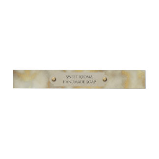 Gold & Tan Marble Wrap Around Address Label