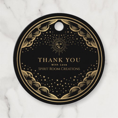Gold Tarot Thank You Small Business Favor Tags