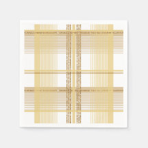 Gold tartan checkered plaid wedding