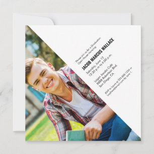 Gold Tassel Grad Cap Graduation Custom Photo Invitation