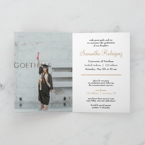 Gold Tassel Graduation Announcement