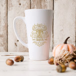 Gold Taurus Astrology Zodiac Sign | Monogram Latte Mug<br><div class="desc">Perfect for friends & family to wish them a happy day on turning one year older. Faux gold foil zodiac on the front with recipients name, birthday and zodiac sign personality traits on the back. Add your custom wording to this design by using the "Edit this design template" boxes on...</div>