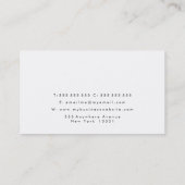 Gold Teal Floral Hair Stylist Business Cards (Back)