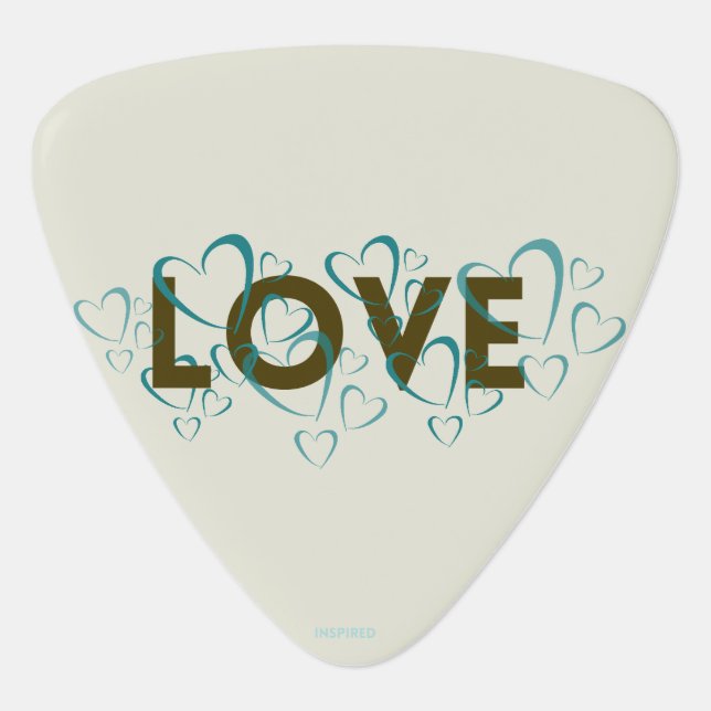 Gold & Teal Love Picks (Front)