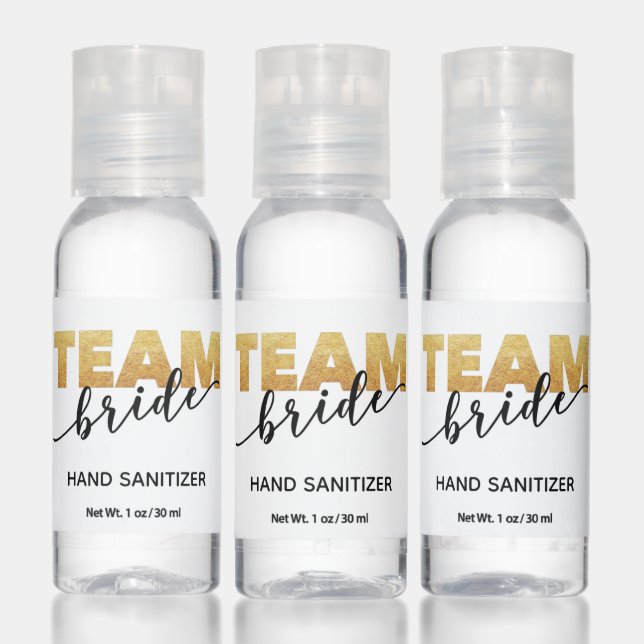 Gold Team Bride Hand Sanitizer (Set)