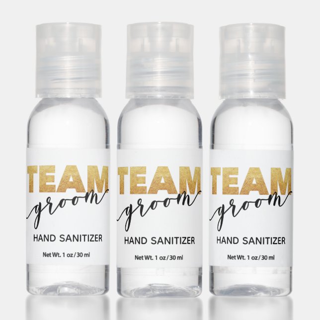 Gold Team Groom Hand Sanitizer (Set)