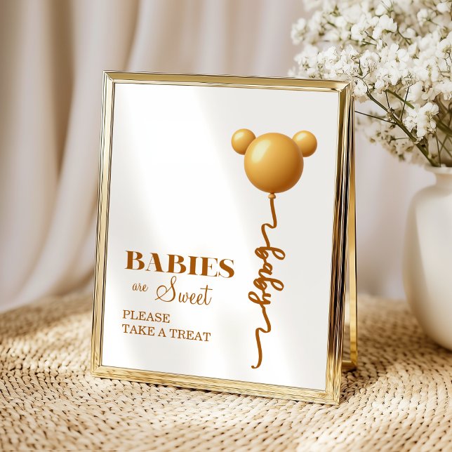 Gold Teddy Balloon Babies Are Sweet Poster (Creator Uploaded)