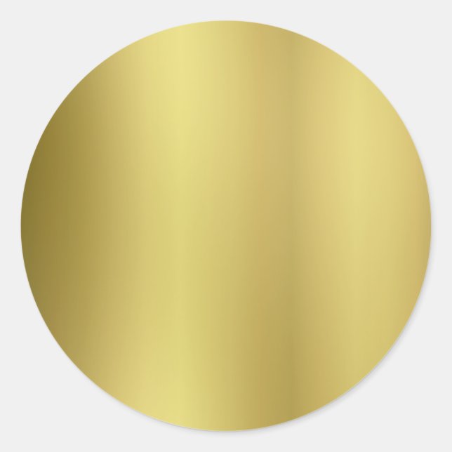 Gold Template Back Customize Classic Round Sticker (Front)
