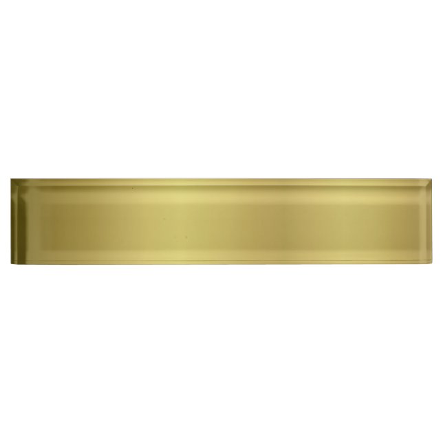 Gold Template Back Customize Desk Name Plate (Front)