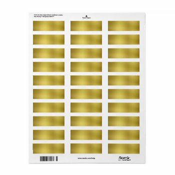 Gold Template Background Blank Label by bestcustomizables at Zazzle