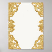 Gold Template Background Custom Poster | Zazzle