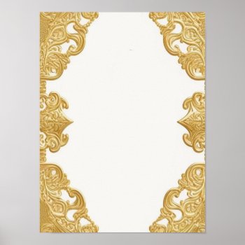 Gold Template Background Custom Poster by bestcustomizables at Zazzle