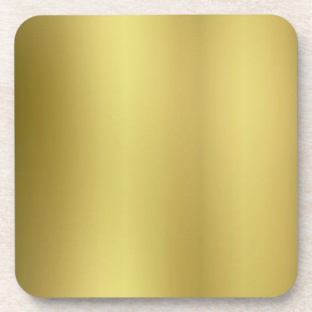 Gold Template Blank Drink Coaster (Front)