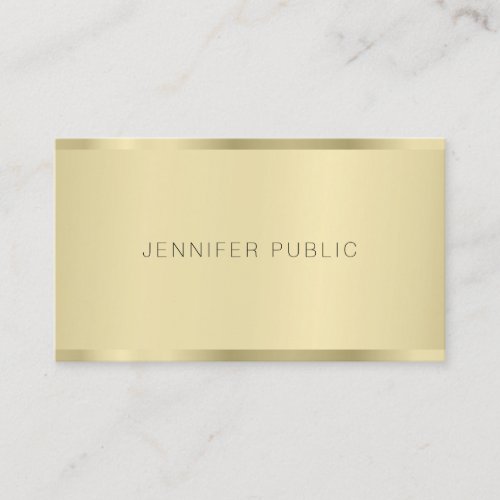 Gold Template Elegant Simple Modern Minimalist Business Card