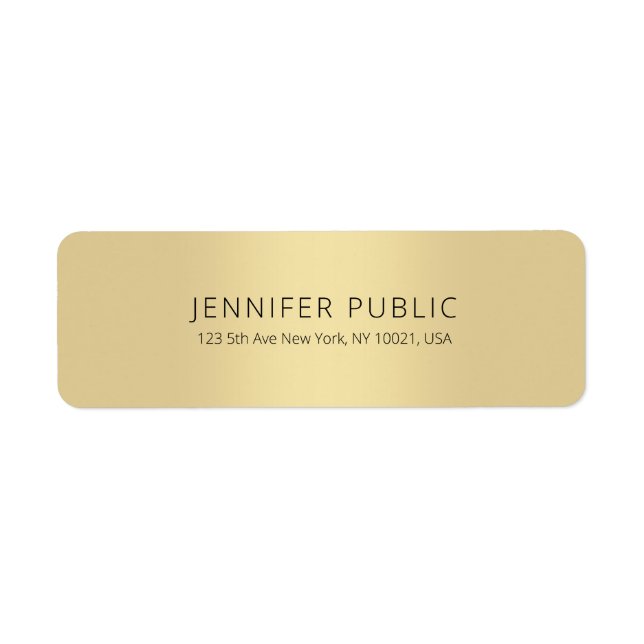 Gold Template Professional Modern Classy Simple Label (Front)