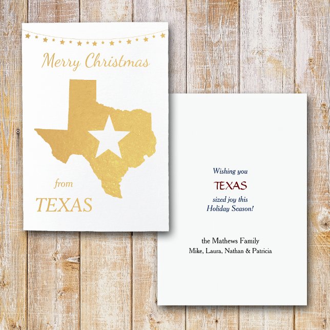 Gold Texas Star Christmas Foil Card (Creator Uploaded)