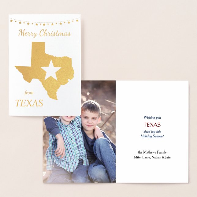 Gold Texas Star Photo Template Christmas (Display)