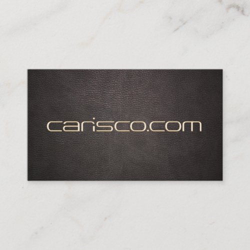 Gold Text Dark Leather Fine Handmade Accessories Business Card Templates