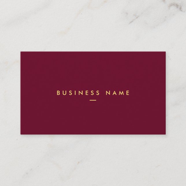 Gold Text Elegant Modern Simple Template Business Card (Front)