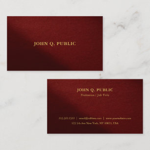 Gold Text Modern Elegant Professional Luxury Business Card