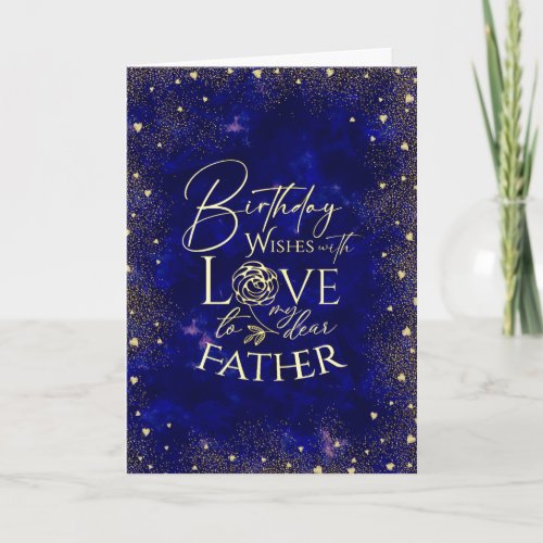 Gold Text Night Sky Birthday Father Photo