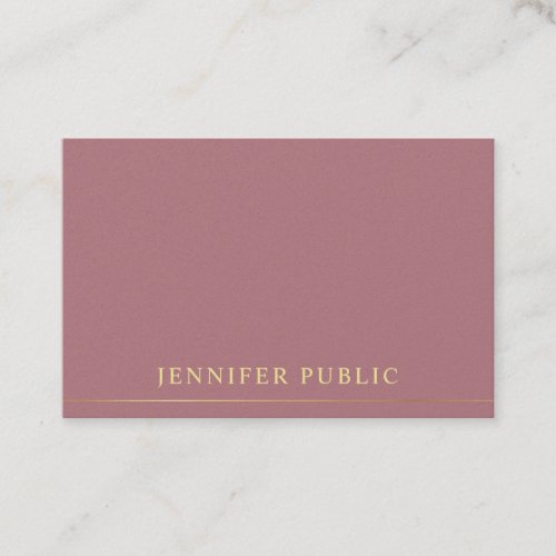 Gold Text Template Professional Elegant Modern Business Card