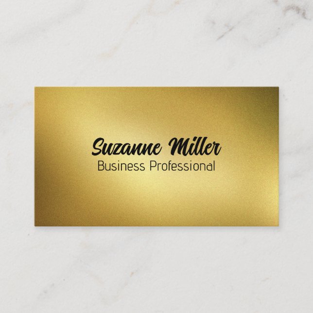 Gold Texture Background Business Card (Front)