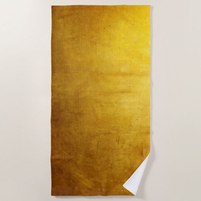Gold Texture Beach Towel (Front)