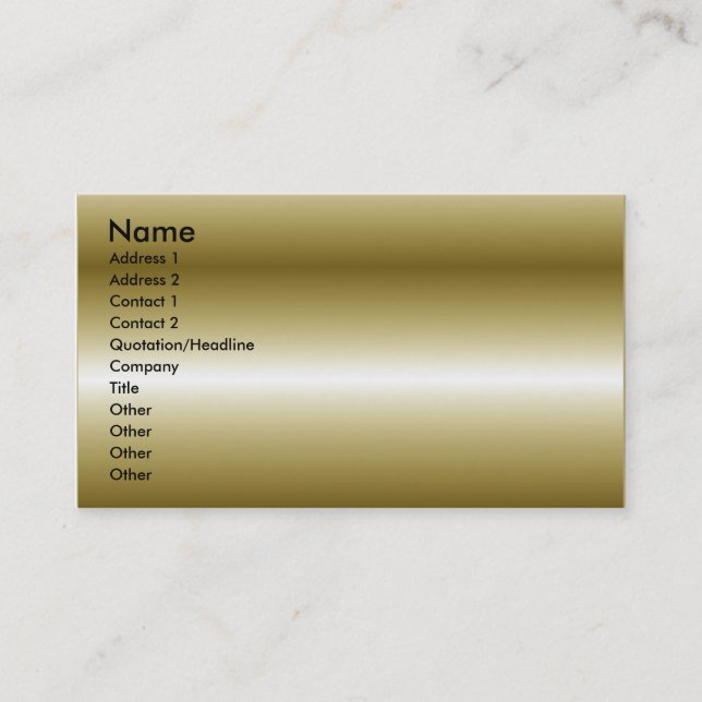 GOLD TEXTURE BUSINESS CARD (Front)