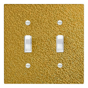 Gold Texture Double Toggle Light Switch Cover