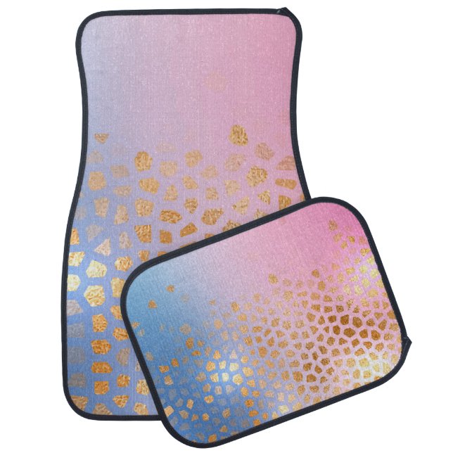Gold texture: gradient abstract background car floor mat (Set)