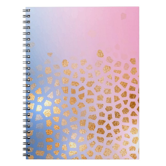 Gold texture: gradient abstract background notebook (Front)