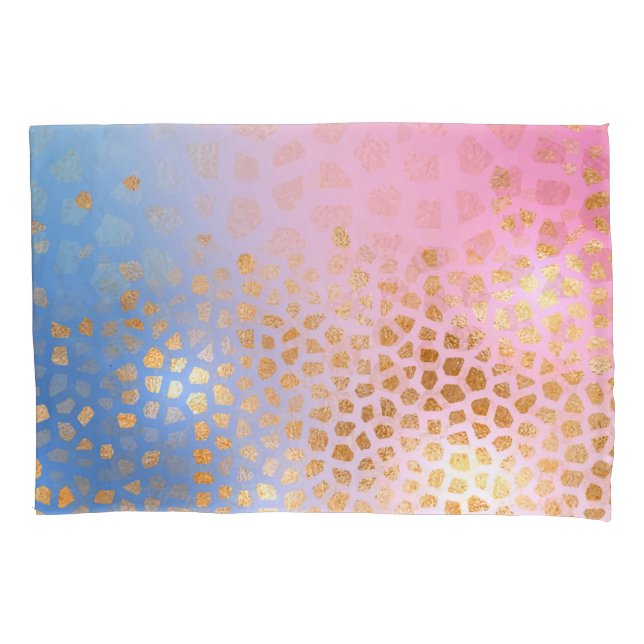 Gold texture: gradient abstract background pillow case (Front)