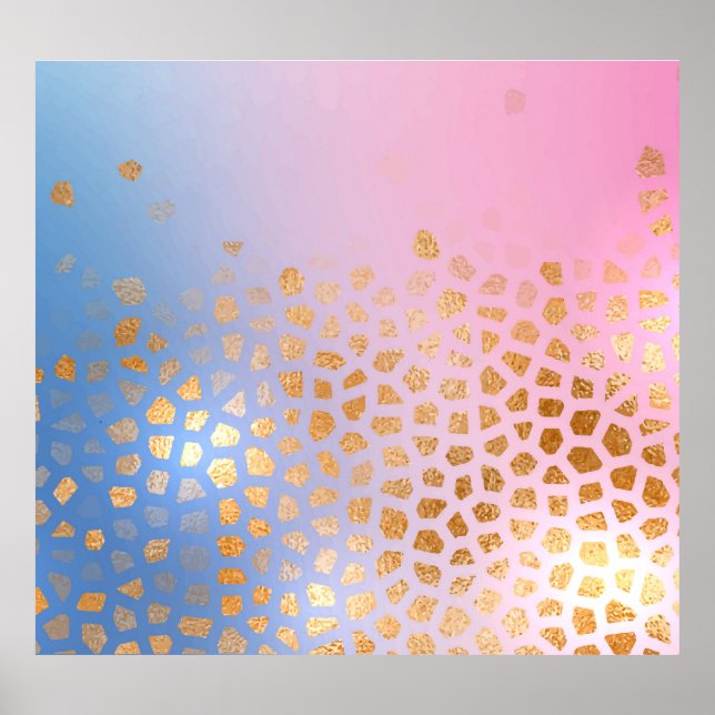 Gold texture: gradient abstract background poster (Front)