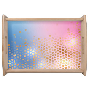 Gold texture: gradient abstract background serving tray