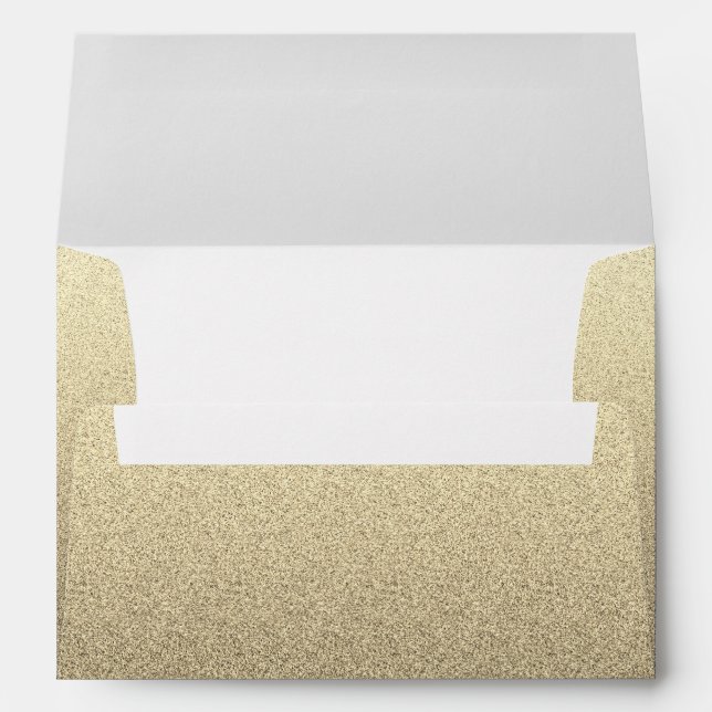 Gold Texture Look All Occasion Wedding  Envelope (Back (Bottom))