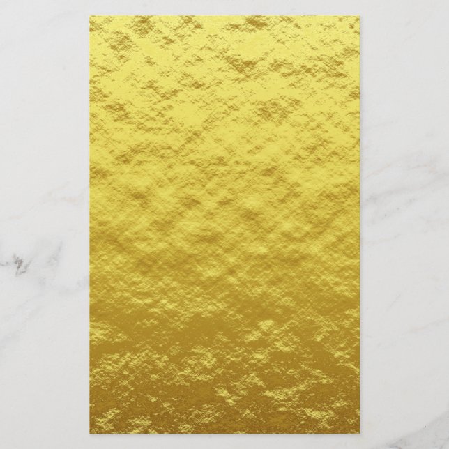 Gold Texture Pattern (Luxurious Golden Glow) Stationery (Front)